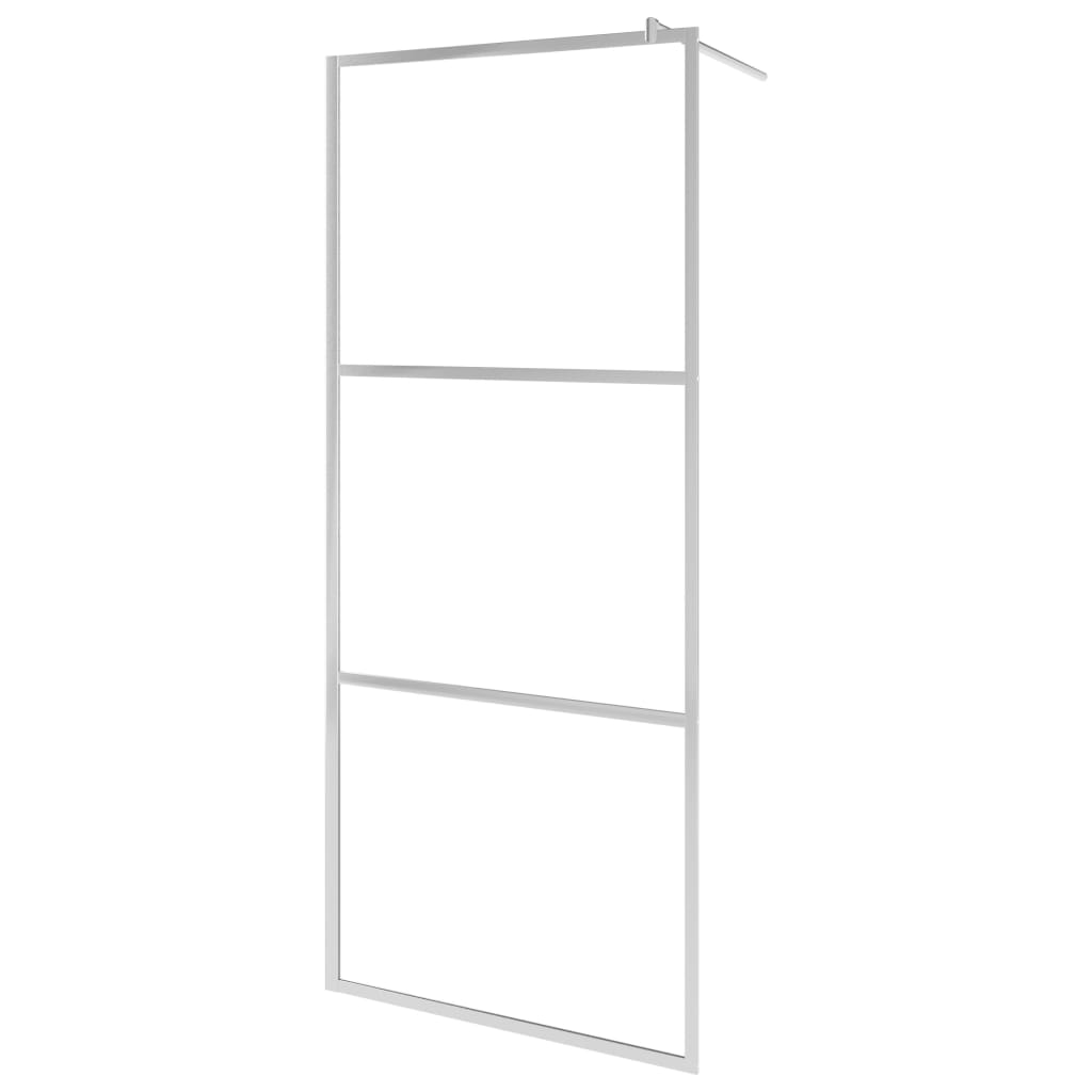 Paravan Duș Walk-In Cu Raft Sticlă Esg/Aluminiu
