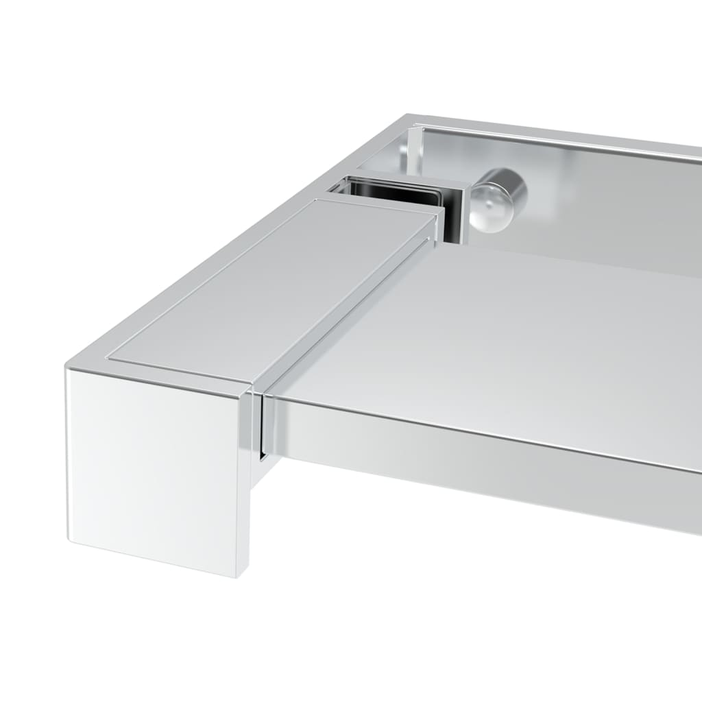 Paravan Duș Walk-In Cu Raft Sticlă Esg/Aluminiu