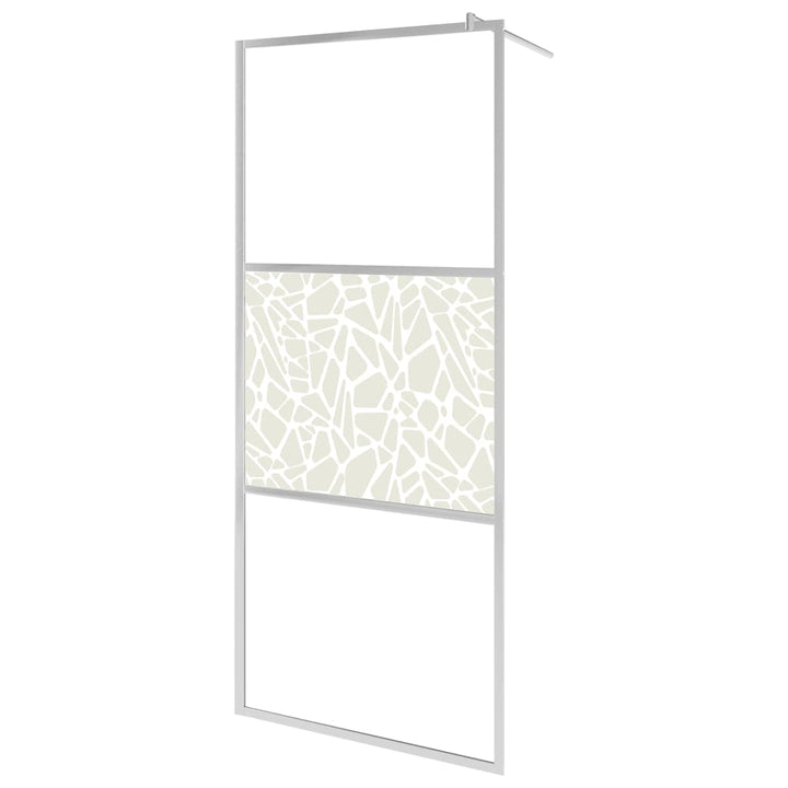 Paravan Duș Walk-In Cu Raft Sticlă Esg/Aluminiu
