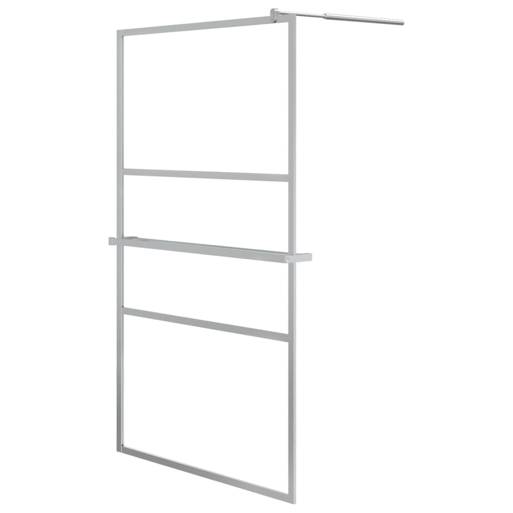 Paravan Duș Walk-In Cu Raft Sticlă Esg/Aluminiu