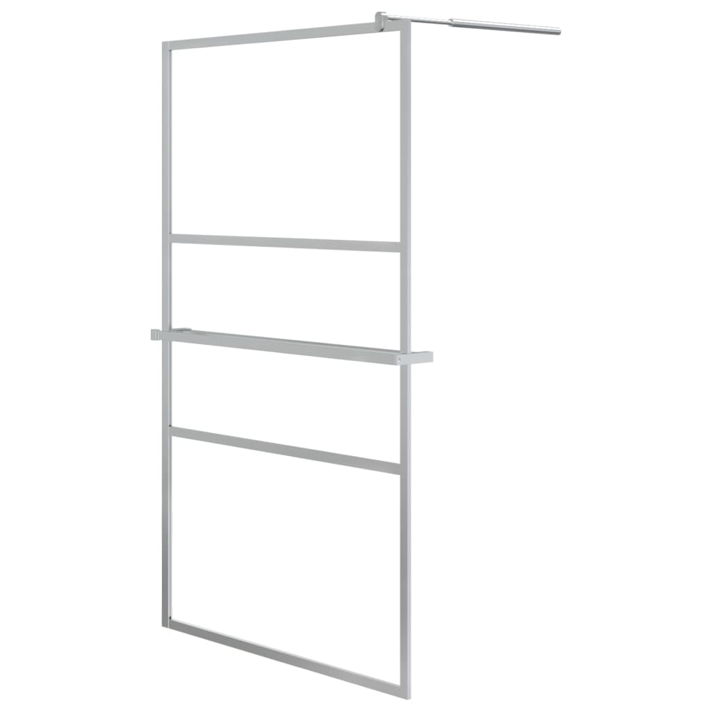 Paravan Duș Walk-In Cu Raft Sticlă Esg/Aluminiu