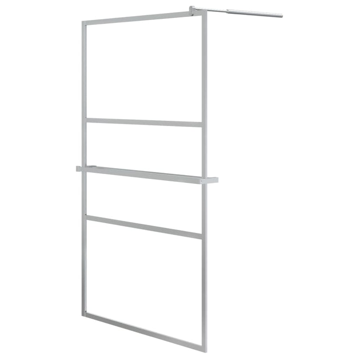 Paravan Duș Walk-In Cu Raft Sticlă Esg/Aluminiu