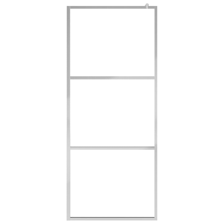 Paravan Duș Walk-In Cu Raft Sticlă Esg/Aluminiu