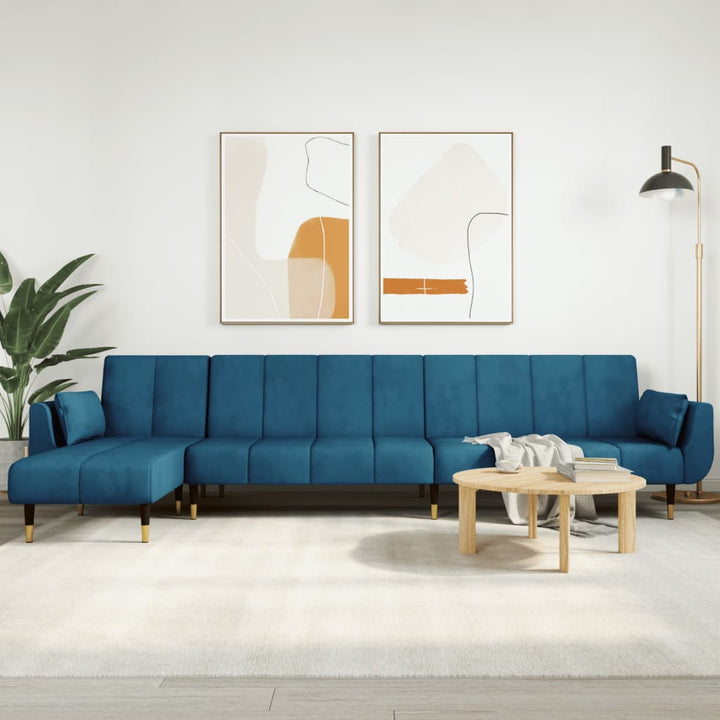 Canapea Extensibilă Formă De L 275X140X70 Cm Catifea