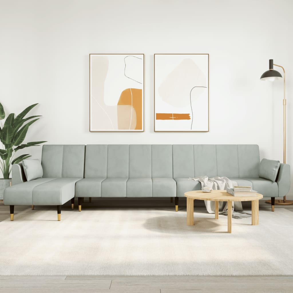 Canapea Extensibilă Formă De L 275X140X70 Cm Catifea
