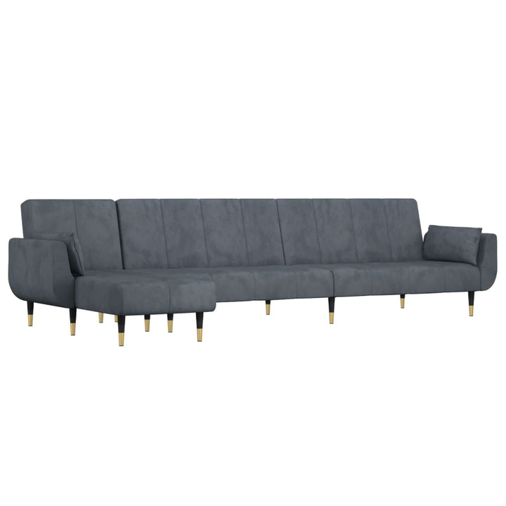 Canapea Extensibilă Formă De L 275X140X70 Cm Catifea