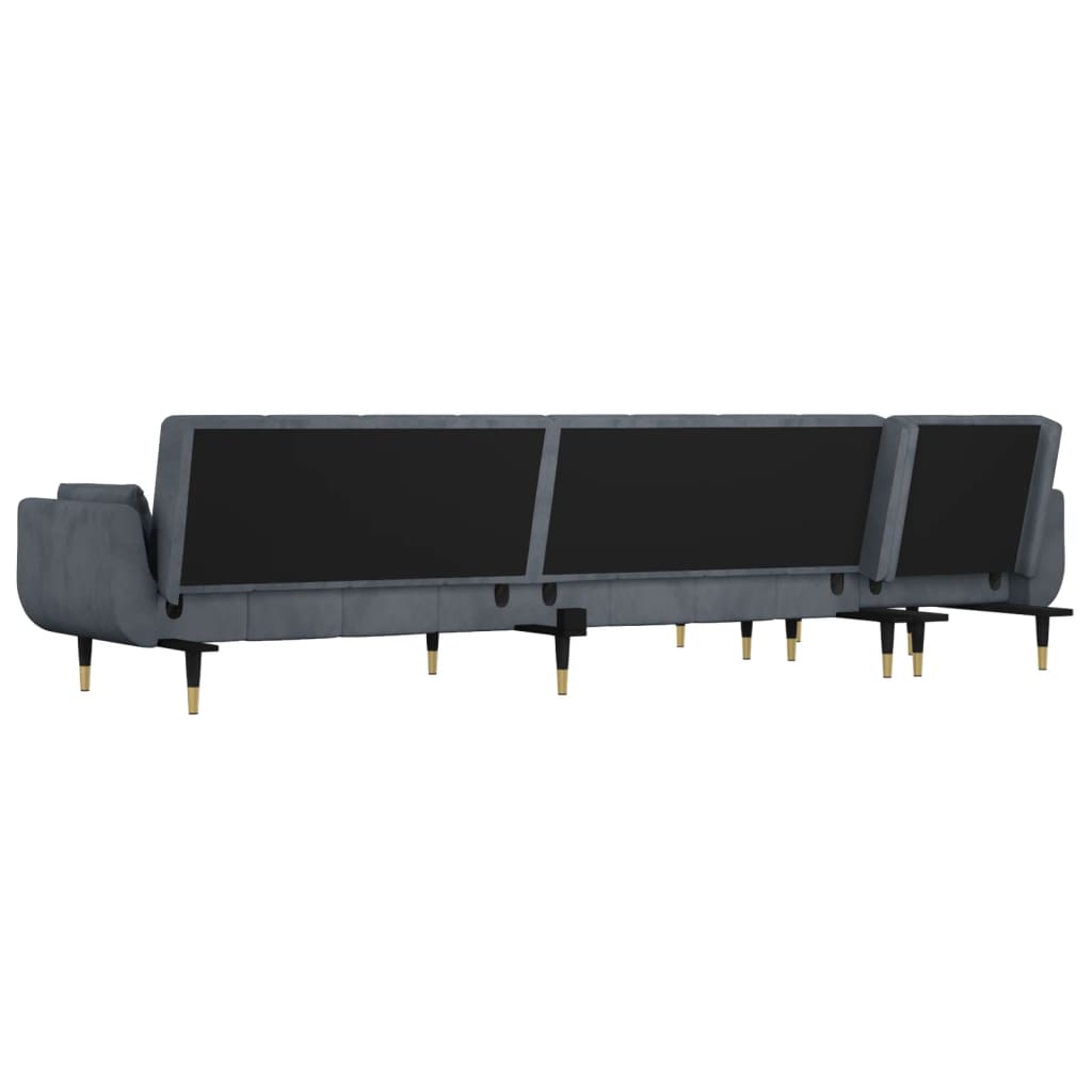 Canapea Extensibilă Formă De L 275X140X70 Cm Catifea