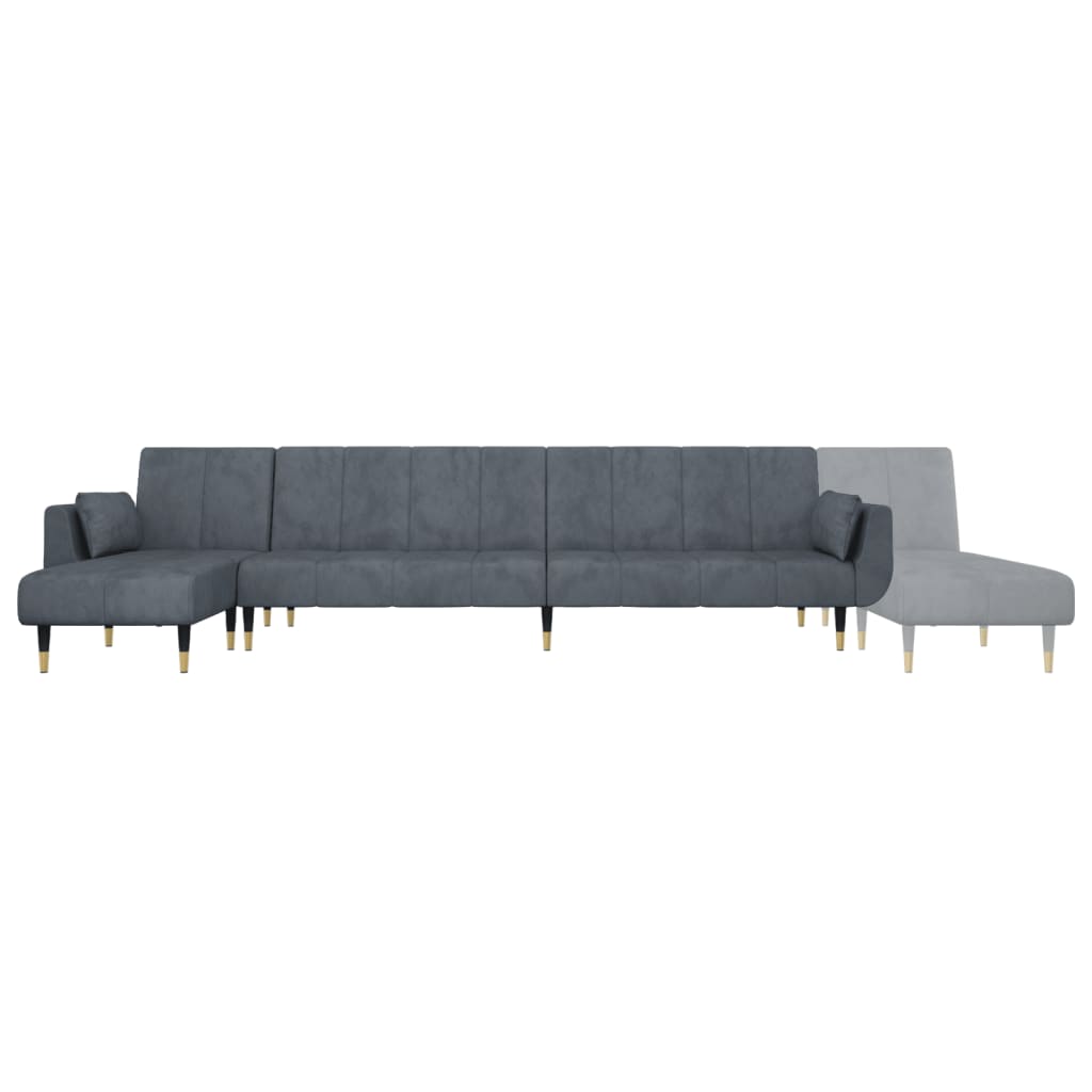 Canapea Extensibilă Formă De L 275X140X70 Cm Catifea