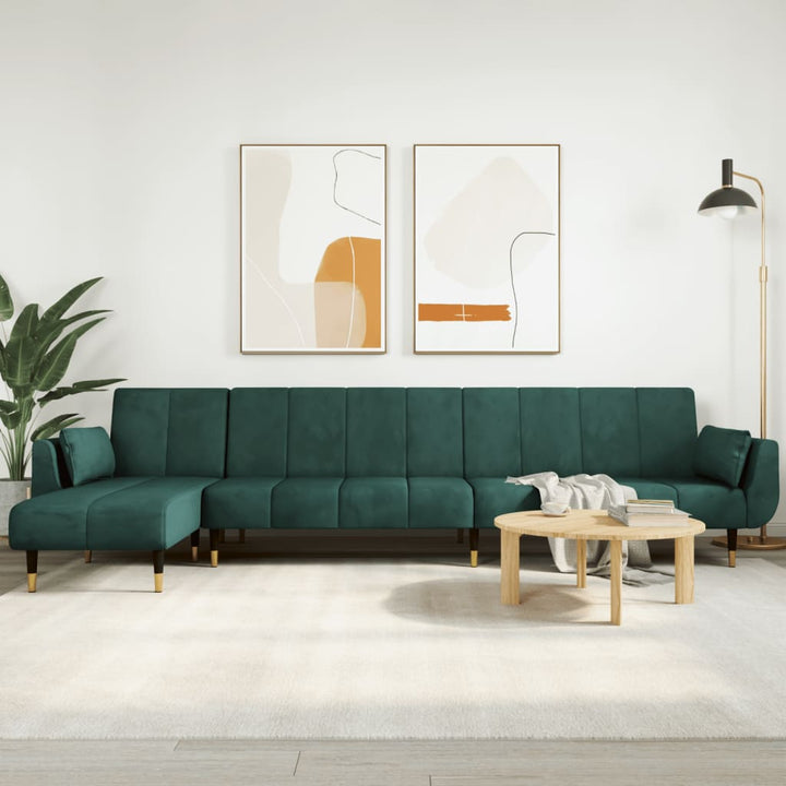 Canapea Extensibilă Formă De L 275X140X70 Cm Catifea