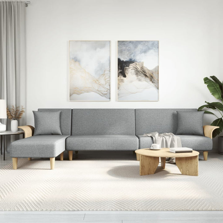 Canapea Extensibilă În Formă De L 279X140X70 Cm Textil