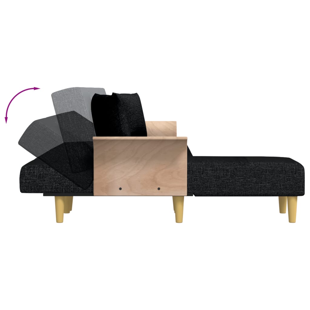Canapea Extensibilă În Formă De L 279X140X70 Cm Textil