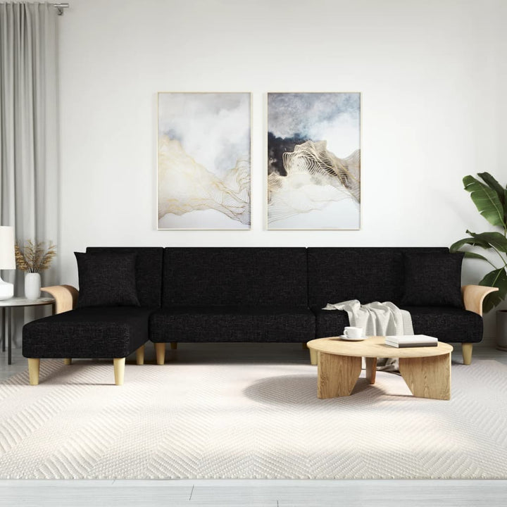 Canapea Extensibilă În Formă De L 279X140X70 Cm Textil