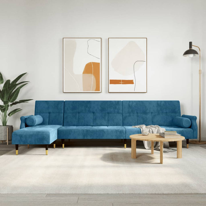 Canapea Extensibilă În Formă De L 271X140X70 Cm Catifea