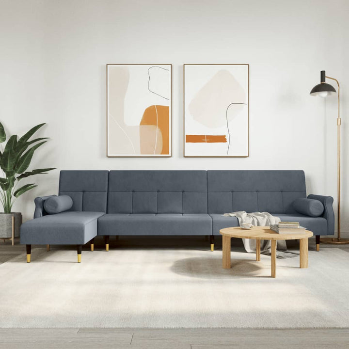 Canapea Extensibilă În Formă De L 271X140X70 Cm Catifea