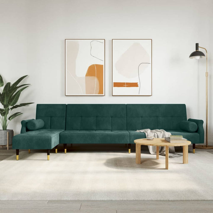 Canapea Extensibilă În Formă De L 271X140X70 Cm Catifea
