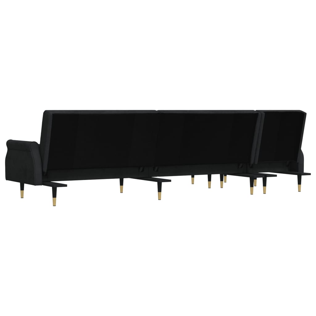 Canapea Extensibilă În Formă De L 271X140X70 Cm Catifea