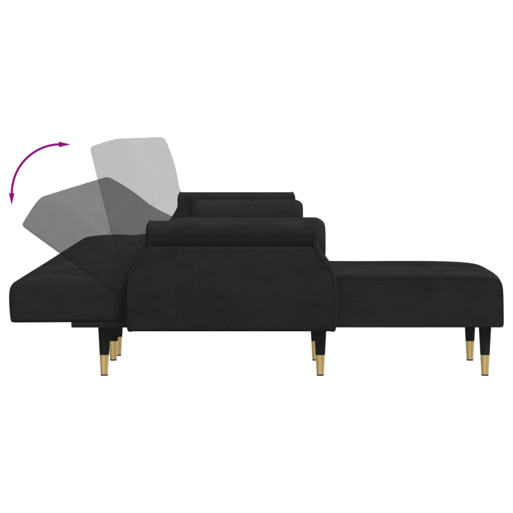 Canapea Extensibilă În Formă De L 271X140X70 Cm Catifea