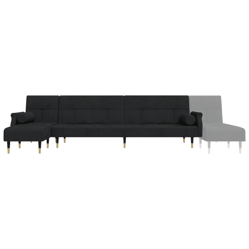 Canapea Extensibilă În Formă De L 271X140X70 Cm Catifea