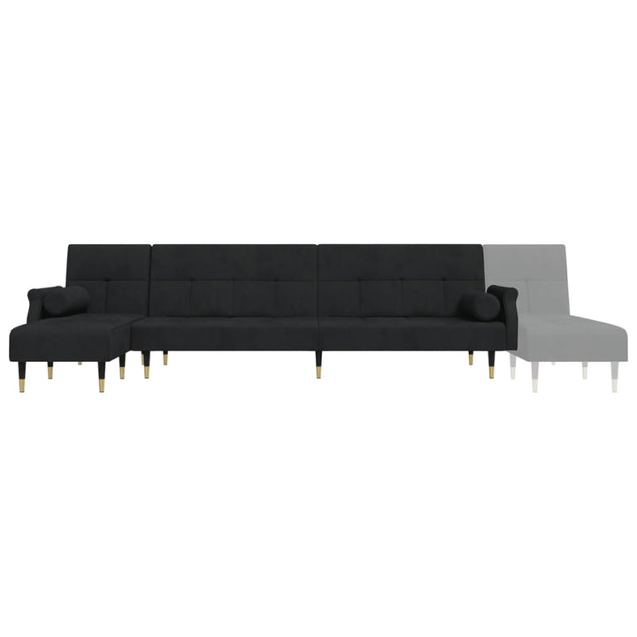 Canapea Extensibilă În Formă De L 271X140X70 Cm Catifea
