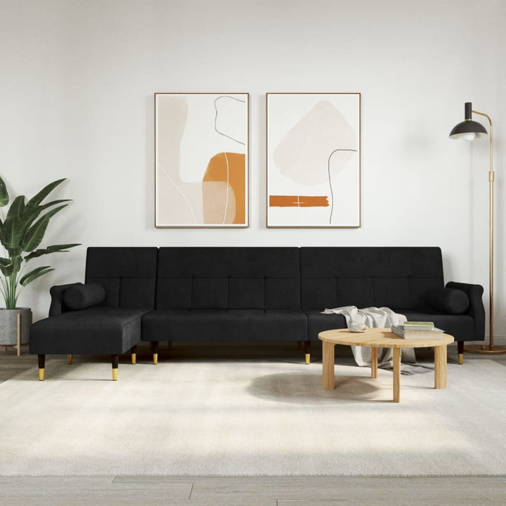 Canapea Extensibilă În Formă De L 271X140X70 Cm Catifea
