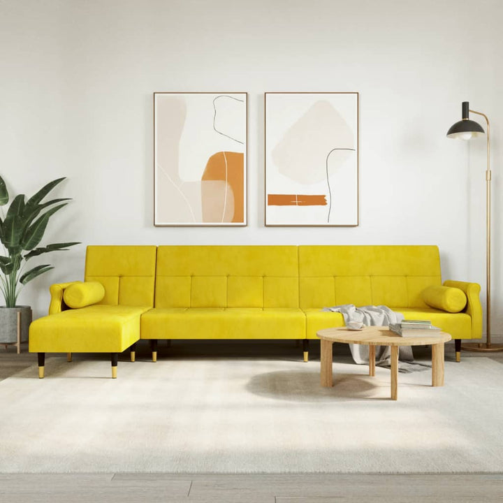 Canapea Extensibilă În Formă De L 271X140X70 Cm Catifea