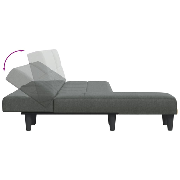 Canapea Extensibilă În Formă De L Gri 255X140X70 Cm Textil