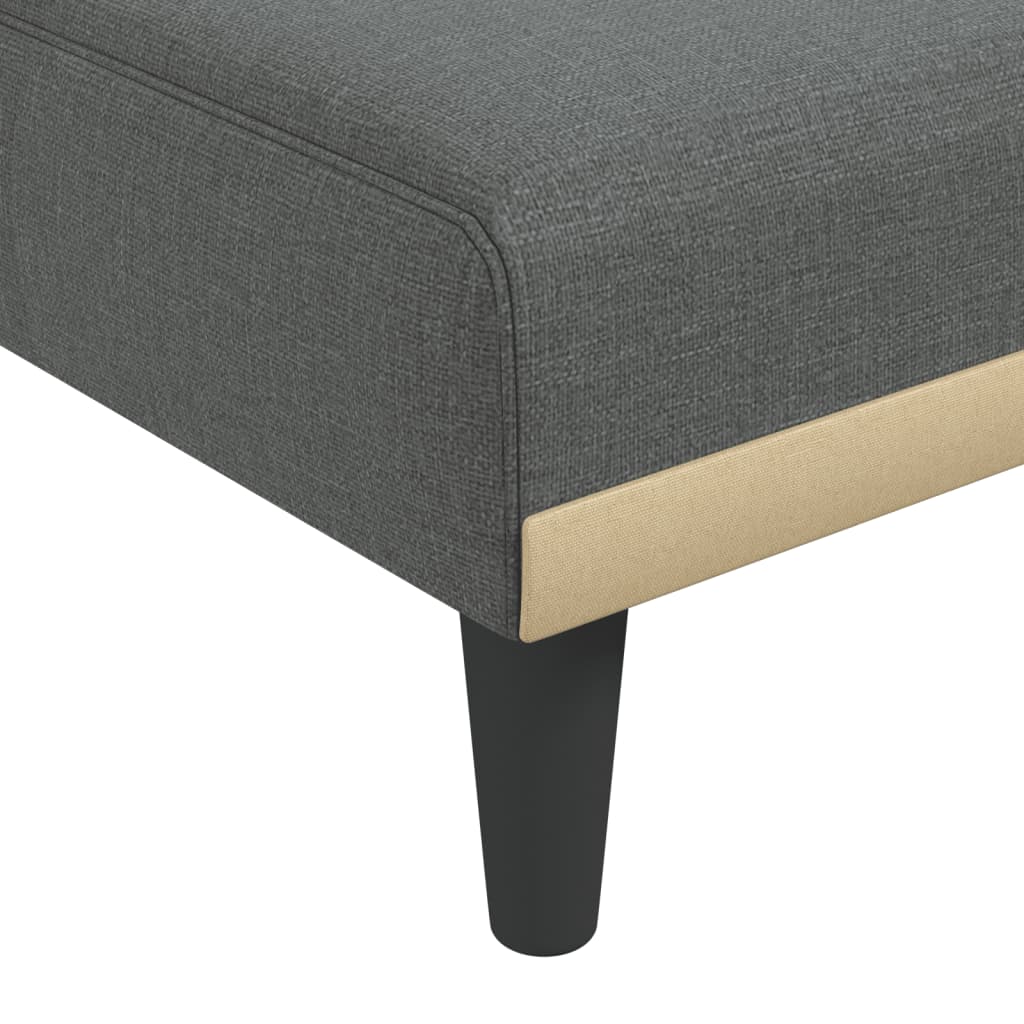 Canapea Extensibilă În Formă De L Gri 255X140X70 Cm Textil