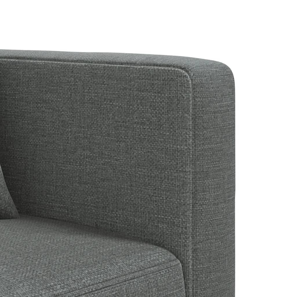 Canapea Extensibilă În Formă De L Gri 275X140X70 Cm Textil