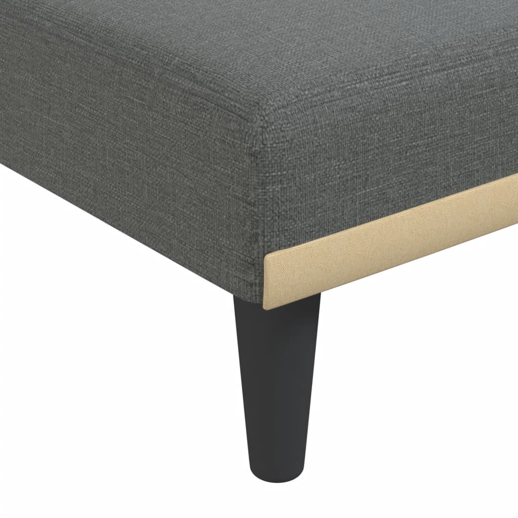 Canapea Extensibilă În Formă De L Gri 275X140X70 Cm Textil