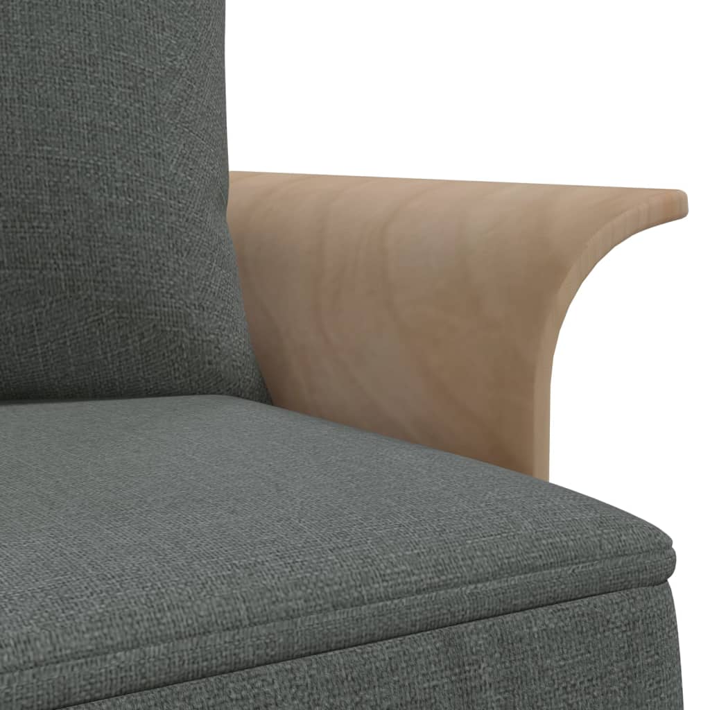 Canapea Extensibilă În Formă De L Gri 279X140X70 Cm Textil