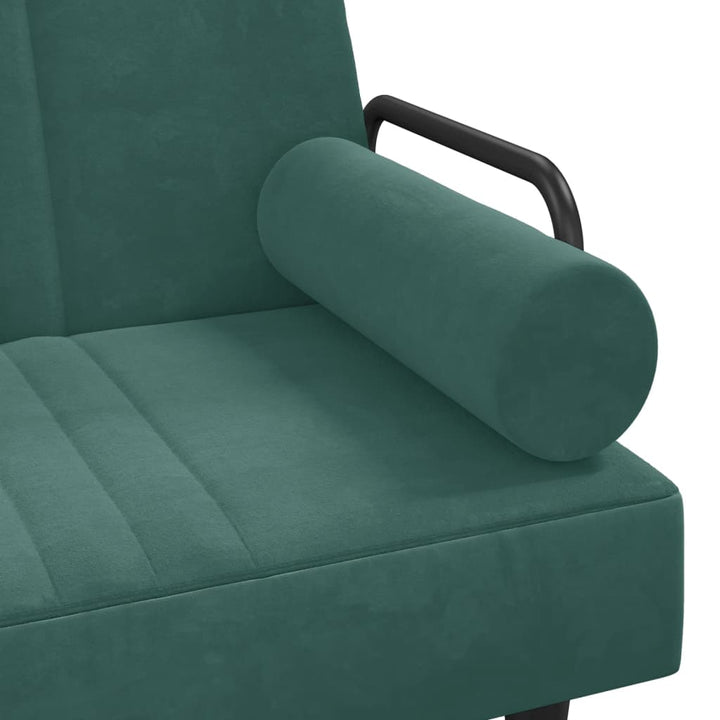 Canapea Extensibilă În Formă De L Verde 260X140X70 Cm Catifea
