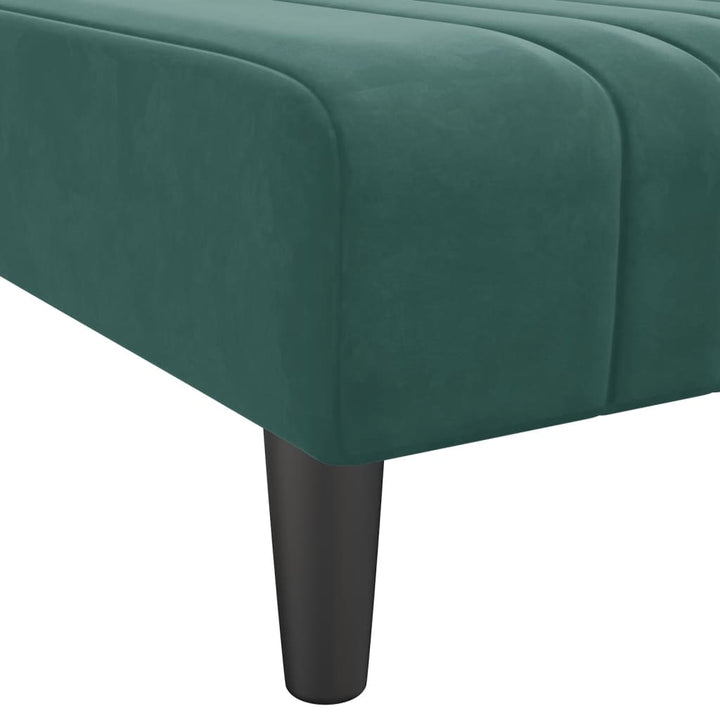 Canapea Extensibilă În Formă De L Verde 260X140X70 Cm Catifea