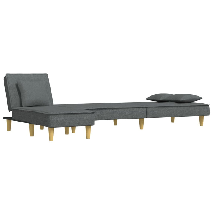 Canapea Extensibilă În Formă De L Gri 255X140X70 Cm Textil