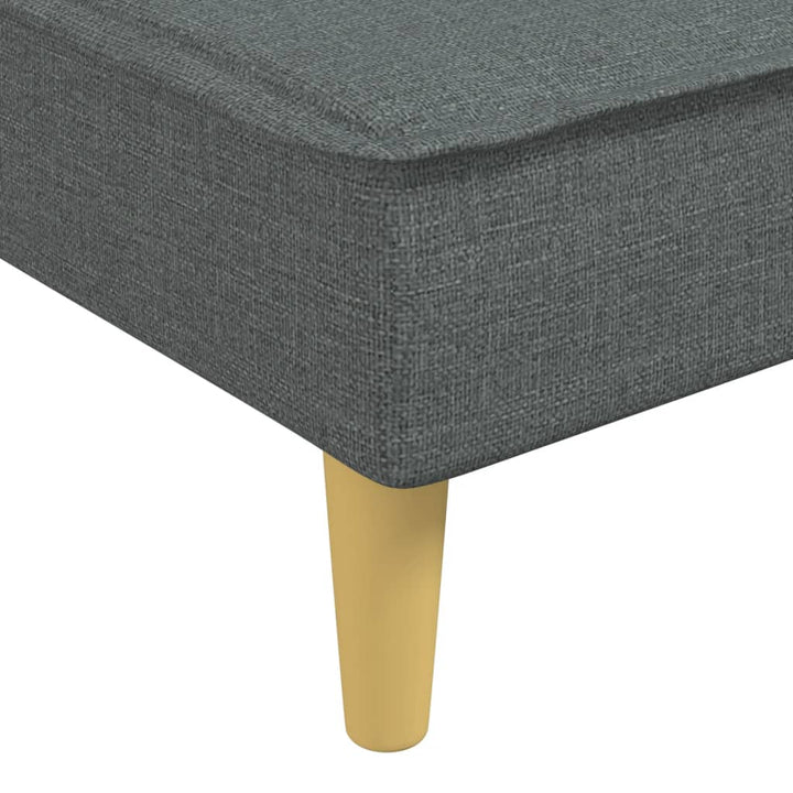 Canapea Extensibilă În Formă De L Gri 255X140X70 Cm Textil