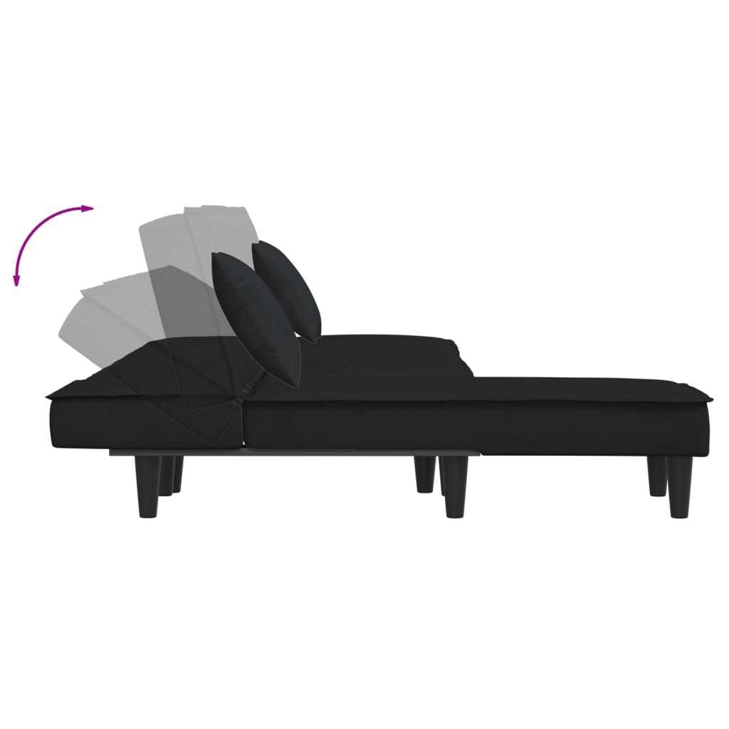 Canapea Extensibilă În Formă De L 255X140X70 Cm Catifea