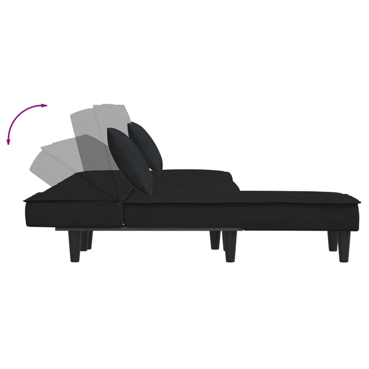 Canapea Extensibilă În Formă De L 255X140X70 Cm Catifea