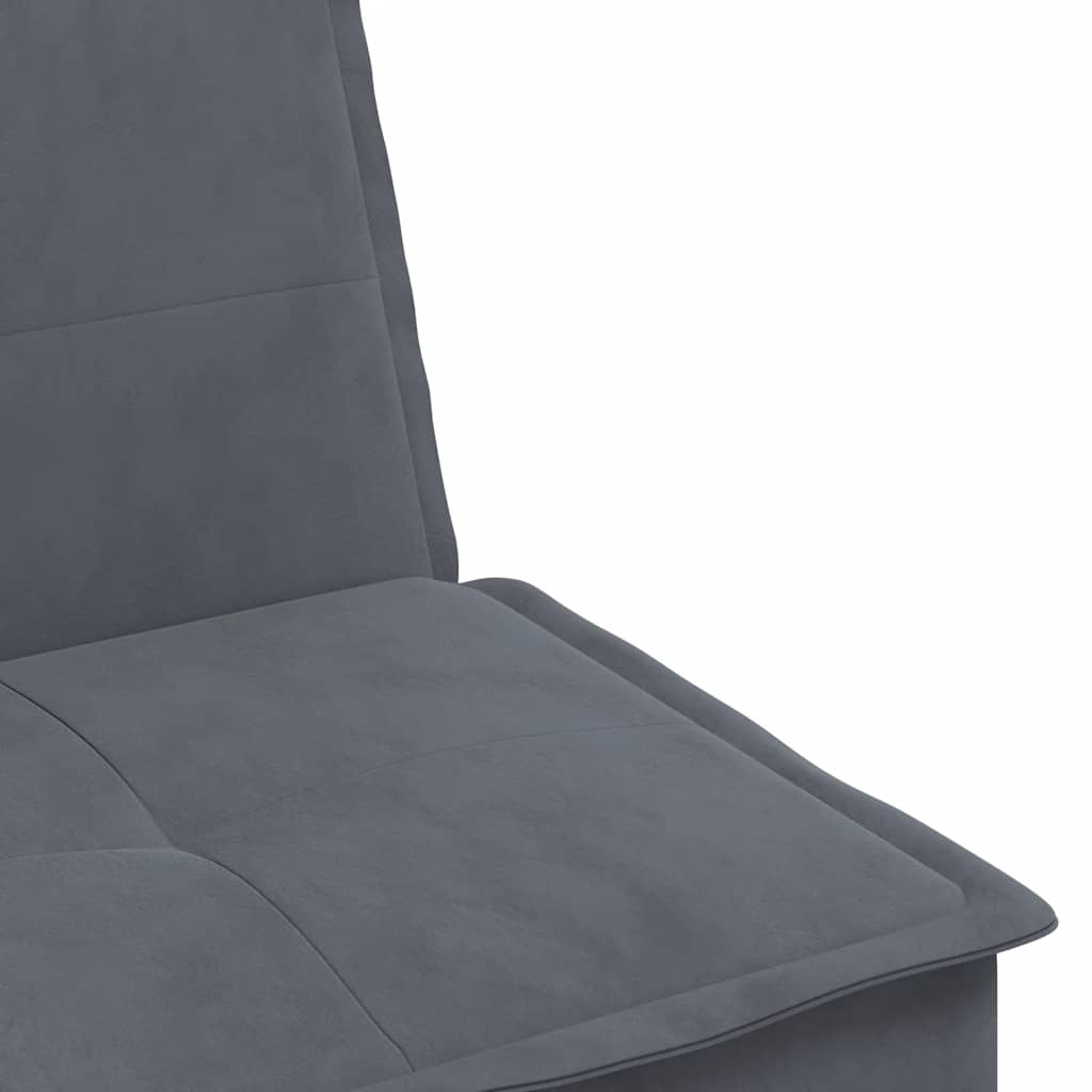 Canapea Extensibilă În Formă De L Gri 255X140X70 Cm Catifea