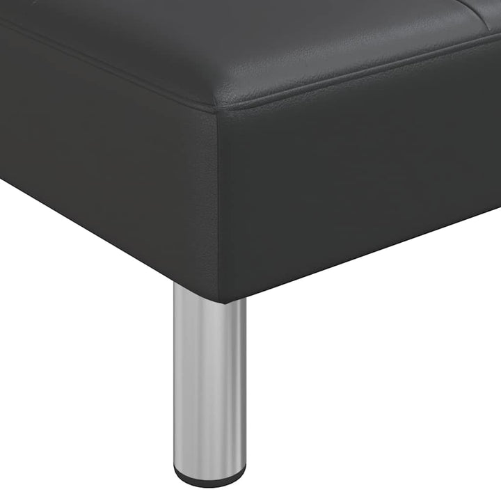 Canapea Extensibilă În Formă De L 255X140X70 Cm Piele Eco