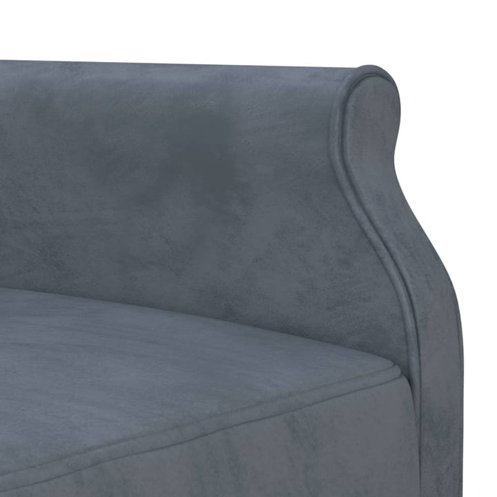 Canapea Extensibilă În Formă De L Gri 271X140X70 Cm Catifea