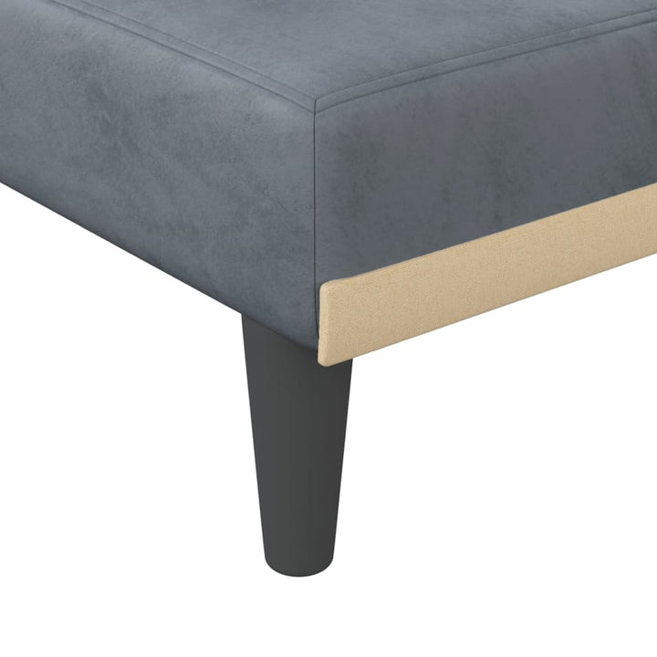 Canapea Extensibilă În Formă De L Gri 271X140X70 Cm Catifea
