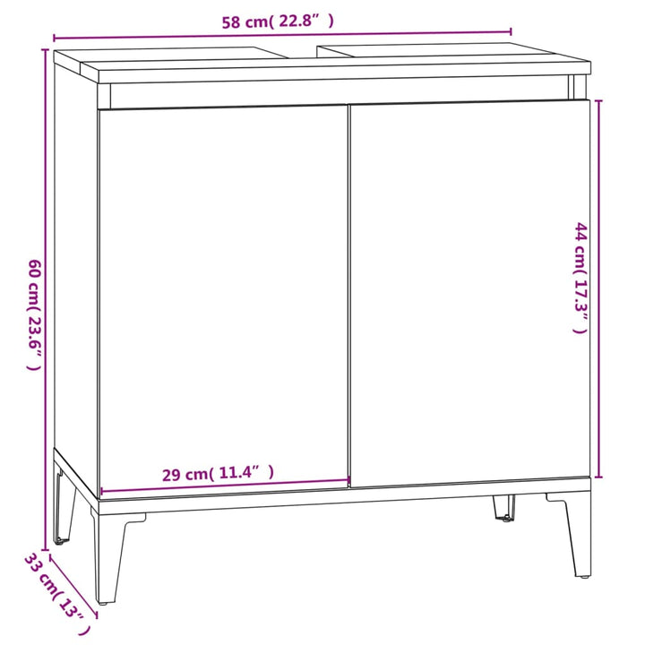 Set Mobilier De Baie, 3 Piese, , Lemn Compozit