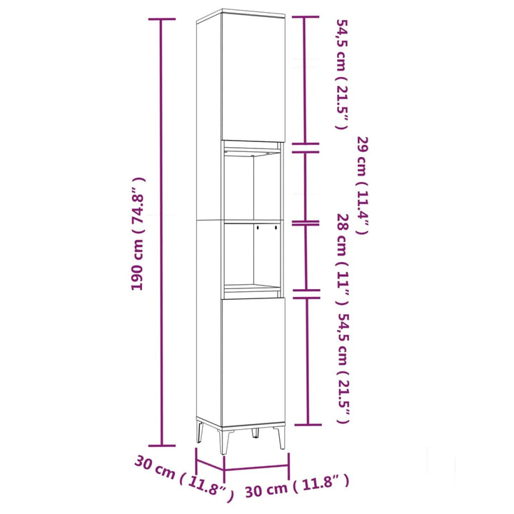 Set Mobilier De Baie, 3 Piese, , Lemn Compozit
