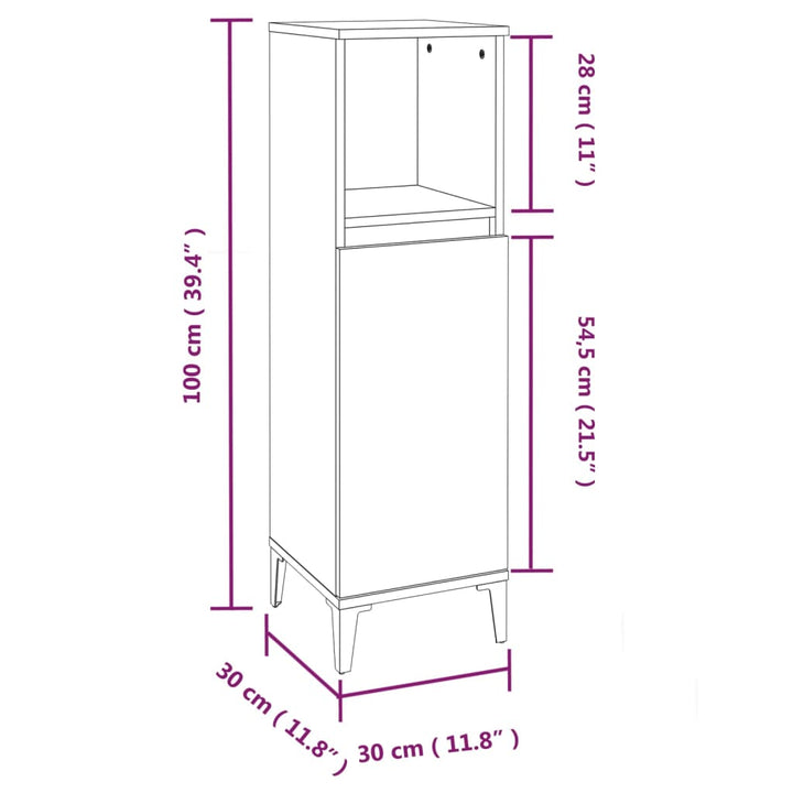 Set Mobilier De Baie, 3 Piese, , Lemn Compozit