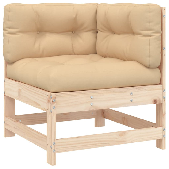 Set Mobilier Relaxare De Grădină & Perne 6 Piese Lemn Masiv Pin