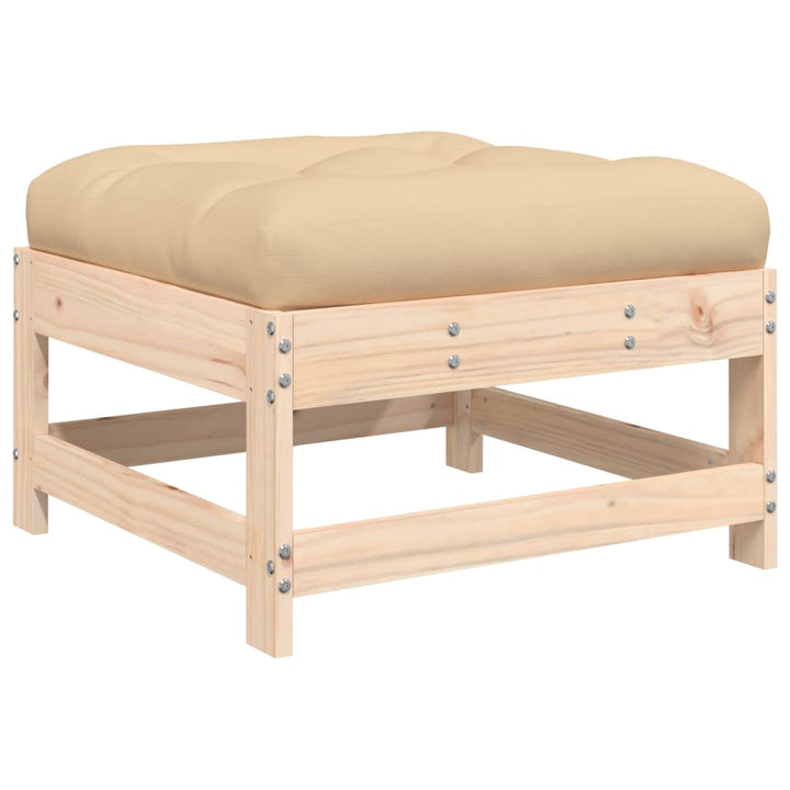 Set Mobilier Relaxare De Grădină & Perne 6 Piese Lemn Masiv Pin