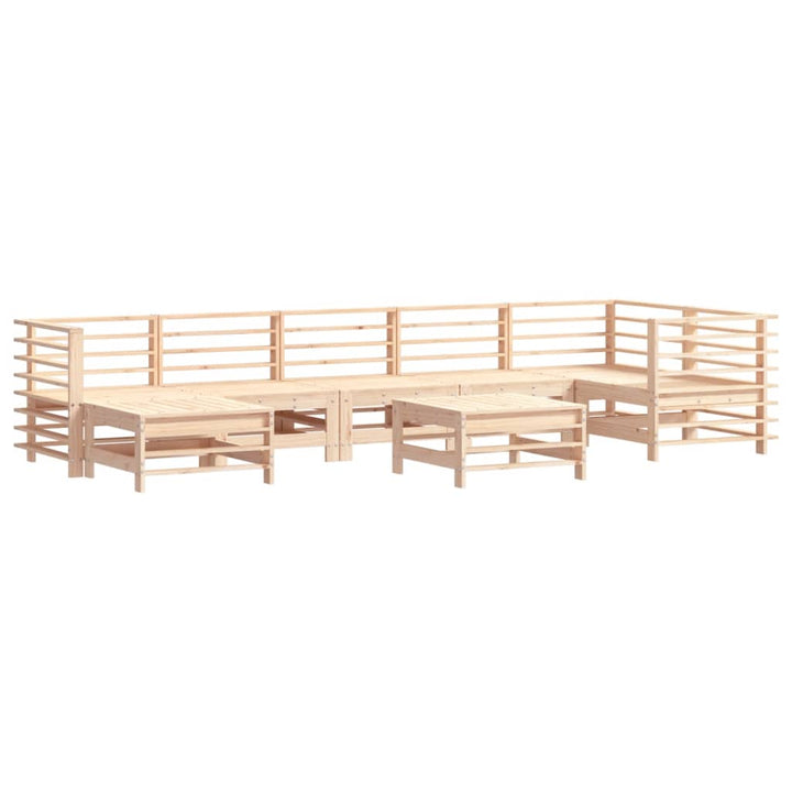 Set Mobilier De Grădină Cu Perne, 8 Piese, Lemn Masiv