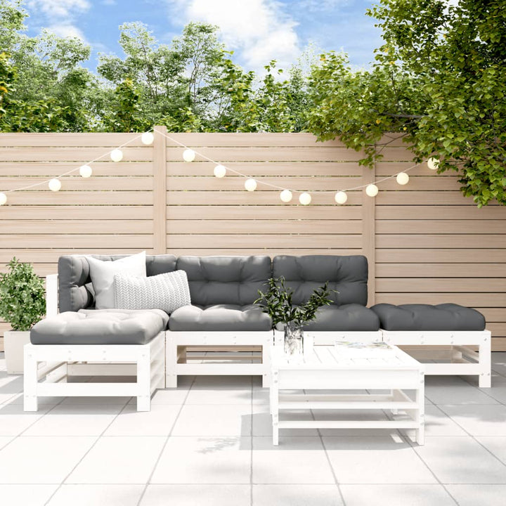 Set Mobilier Grădină Cu Perne, 6 Piese, Maro Miere, Lemn Masiv