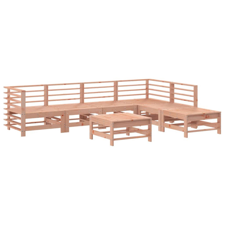 Set Mobilier De Grădină Cu Perne, 7 Piese, Lemn Masiv Douglas