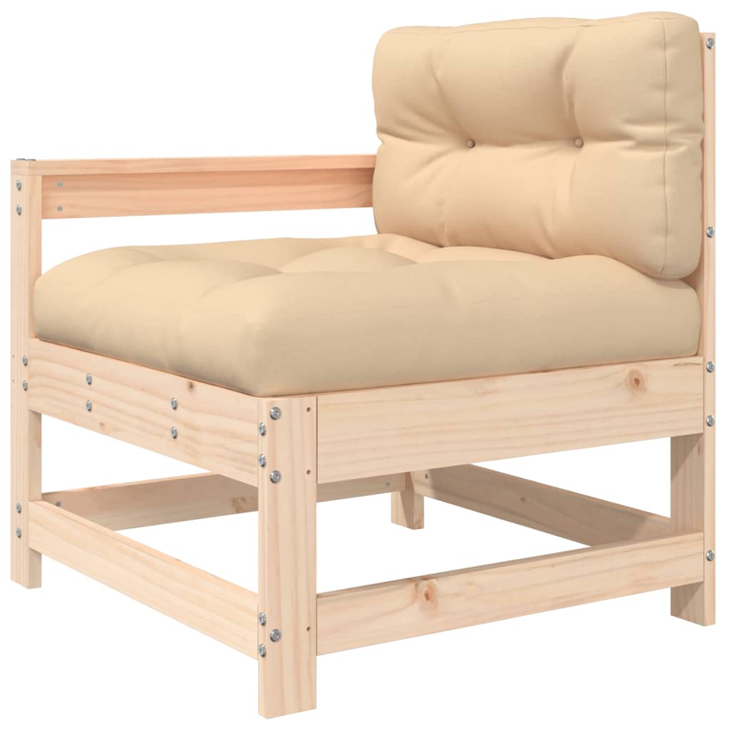 Set Mobilier Relaxare De Grădină & Perne 6 Piese Lemn Masiv Pin