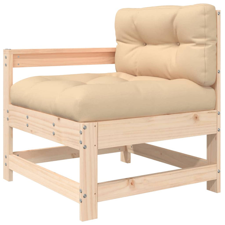 Set Mobilier Relaxare De Grădină & Perne 6 Piese Lemn Masiv Pin